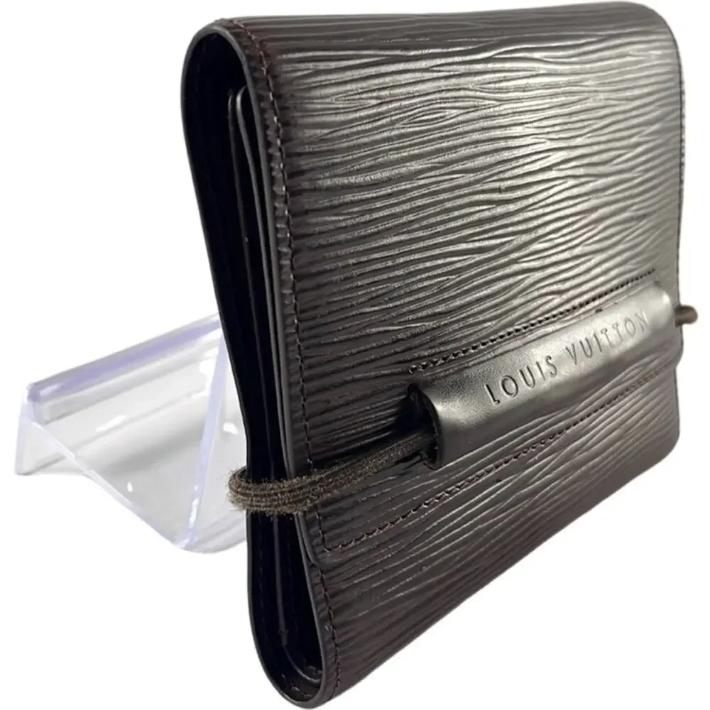 Louis‎ Vuitton Brown Elastique Epi Leather Wallet